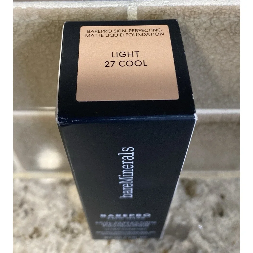 BareMinerals BarePro 24HR Skin Perfecting Liquid Foundation-Light 27 Cool, 1 oz